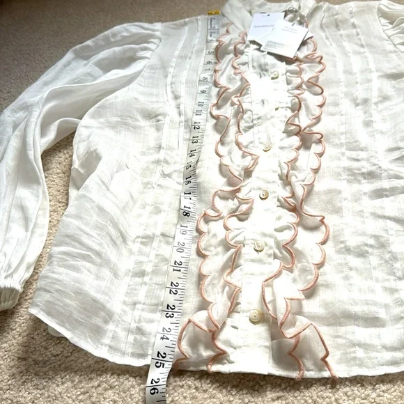 ZIMMERMAN “Jude” scallop frill blouse (Z3) - Picture 6 of 7